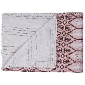 Taj Hotel Home Decor Kantha Cotton Throw | 1-Piece | Multicolor | 50"x70"